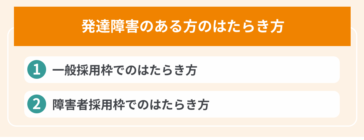 発達障害のある方のはたらき方の画像