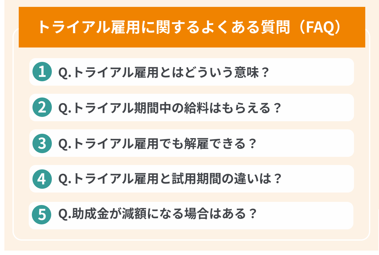 トライアル雇用に関するよくある質問の画像