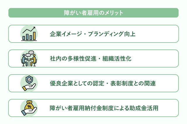 法定雇用率以上に障がい者を雇用するメリット