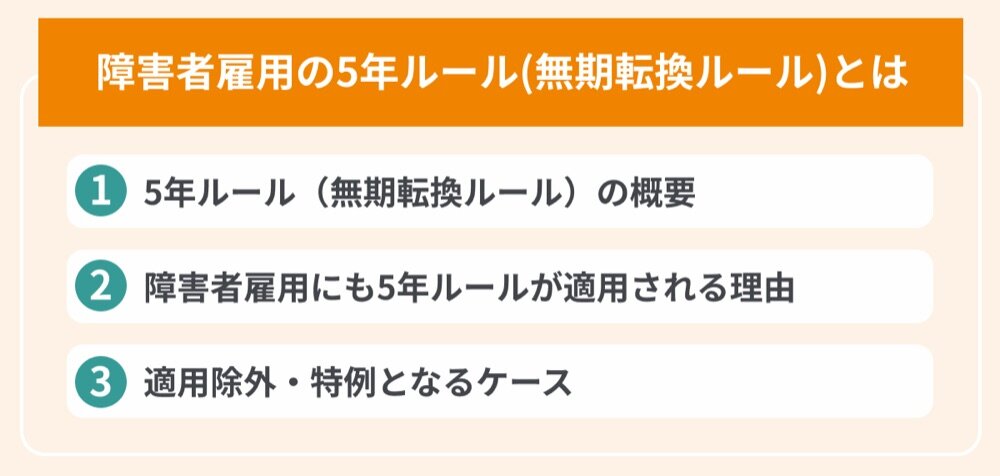 障害者雇用の5年ルール（無期転換ルール）とは