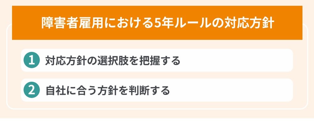 障害者雇用における5年ルールの対応方針