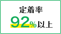 定着率95％以上