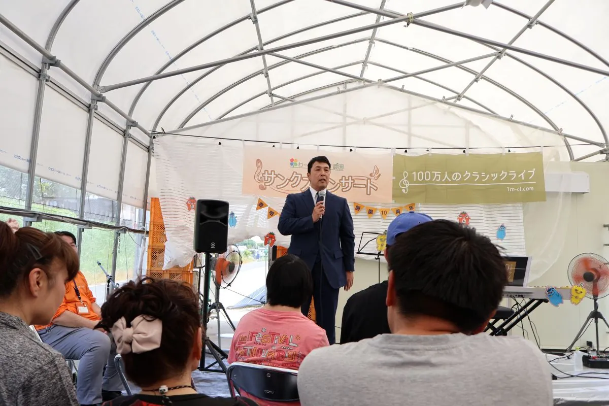 豊明市の小浮正典市長がお話しされている様子