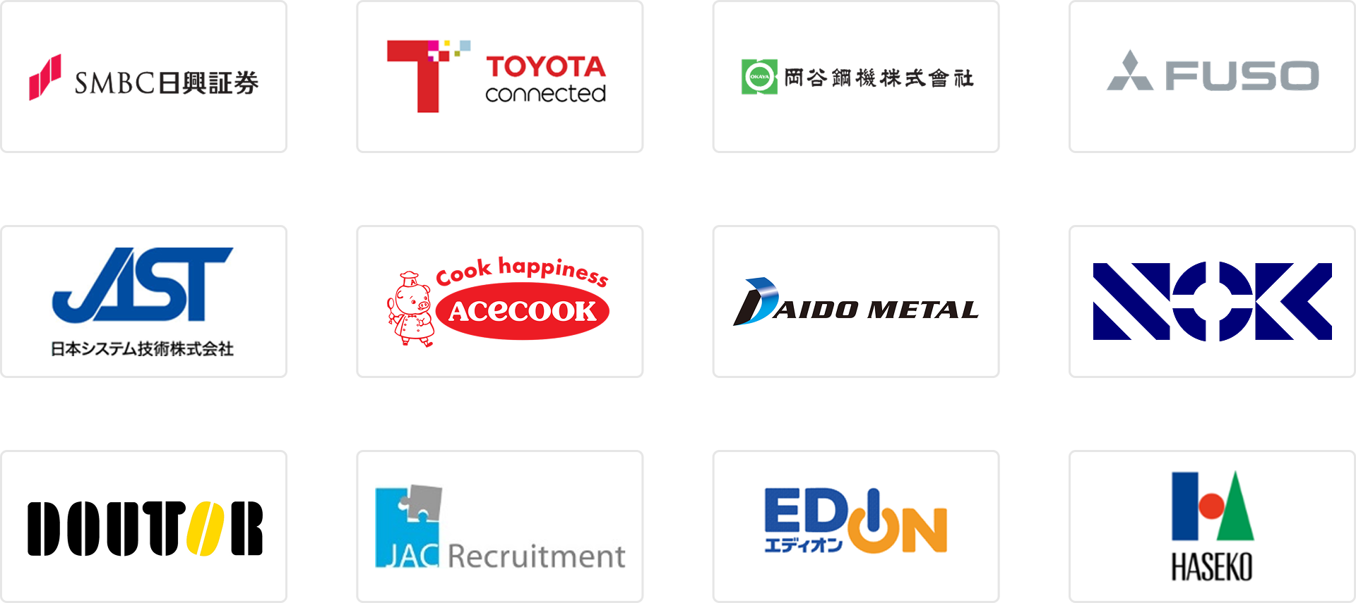 各社ロゴ