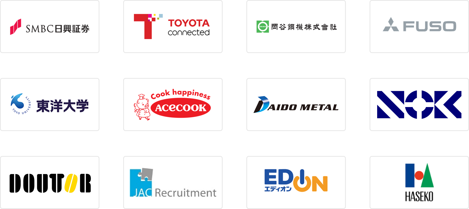 各社ロゴ